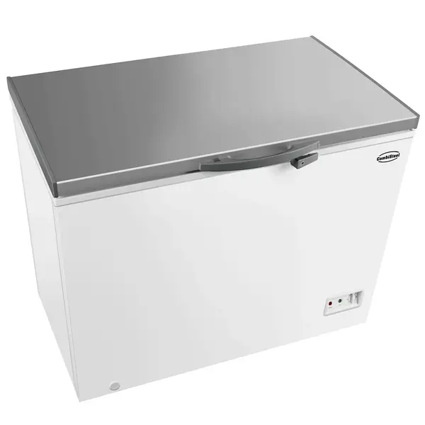 Vrieskist | Wit/RVS | 402L | -18°C | Statisch | Kanteldeksel | Wielen | 1275x740x825(h)mm