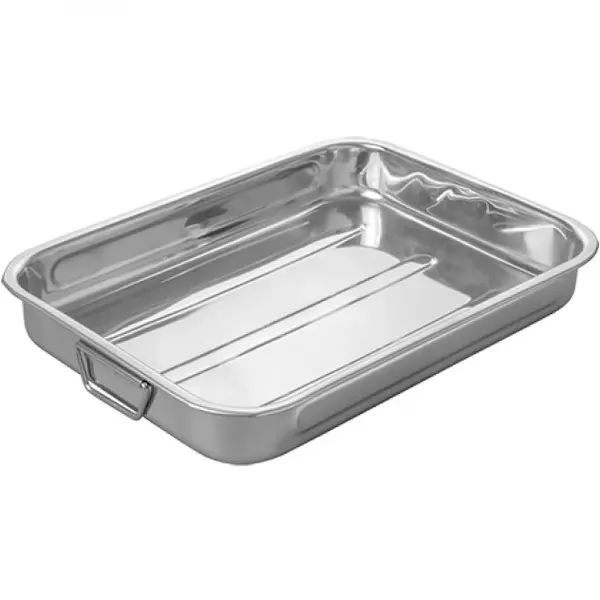 Braadslede | RVS | 9.3L | Beweegbare Zijgrepen | 450x320x65(h)mm