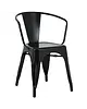 Bolero Stoelen | BISTRO CURVE | Staal | Zwart | In-/Outdoor | Stapelbaar | 4 Stuks | 450x440x720(h)mm 