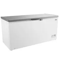 CombiSteel Vrieskist | Wit/RVS | 562L | -18°C | Statisch | Kanteldeksel | Wielen | 1655x740x850(h)mm 