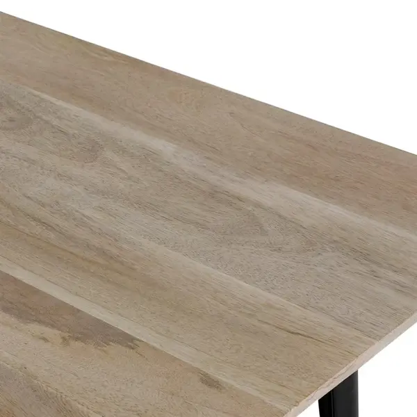 Tafel | BISTRO | Hout/Staal | Mangohout Blad | Zwart Frame | Indoor | 1450x880x770(h)mm