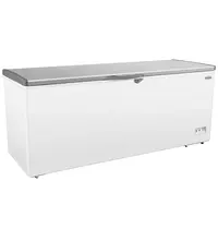 CombiSteel Vrieskist | Wit/RVS | 650L | -18°C | Statisch | Kanteldeksel | Wielen | 1930x710x825(h)mm 