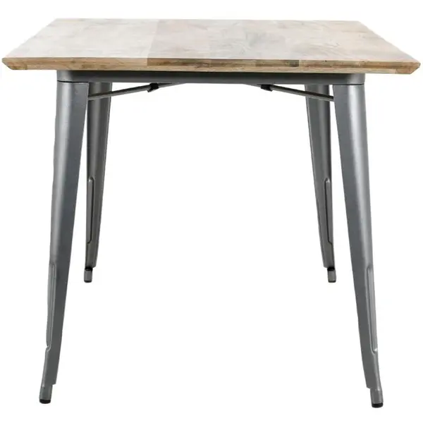 Tafel | BISTRO | Hout/Staal | Mangohout Blad | Donkergrijs Frame | Indoor | 1450x880x770(h)mm