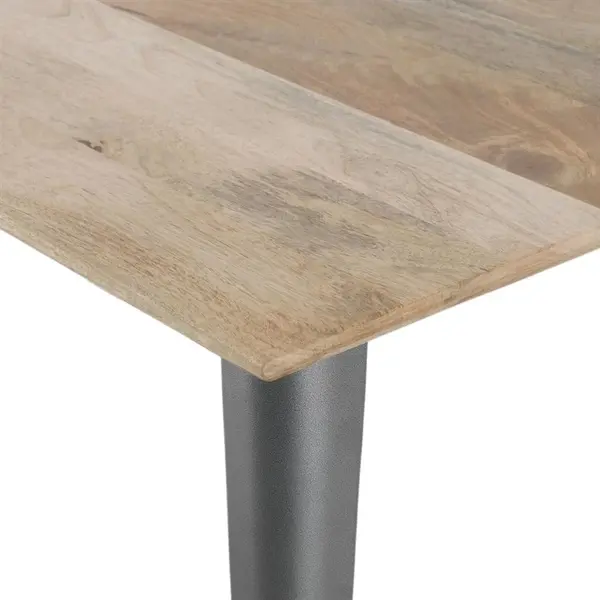 Tafel | BISTRO | Hout/Staal | Mangohout Blad | Donkergrijs Frame | Indoor | 1450x880x770(h)mm