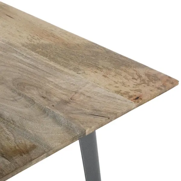 Tafel | BISTRO | Hout/Staal | Mangohout Blad | Donkergrijs Frame | Indoor | 1450x880x770(h)mm