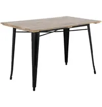 Bolero Tafel | BISTRO | Hout/Staal | Mangohout Blad | Zwart Frame | Indoor | 1200x700x770(h)mm