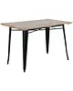 Bolero Tafel | BISTRO | Hout/Staal | Mangohout Blad | Zwart Frame | Indoor | 1200x700x770(h)mm 