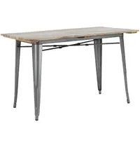 Bolero Tafel | BISTRO | Hout/Staal | Mangohout Blad | Donkergrijs Frame | Indoor | 1200x700x770(h)mm