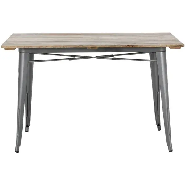 Tafel | BISTRO | Hout/Staal | Mangohout Blad | Donkergrijs Frame | Indoor | 1200x700x770(h)mm