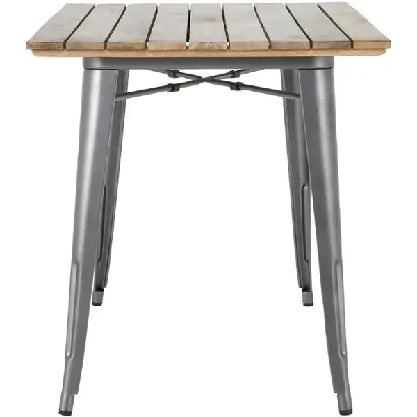 Tafel | BISTRO | Hout/Staal | Mangohout Blad | Donkergrijs Frame | Indoor | 1200x700x770(h)mm