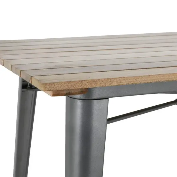 Tafel | BISTRO | Hout/Staal | Mangohout Blad | Donkergrijs Frame | Indoor | 1200x700x770(h)mm
