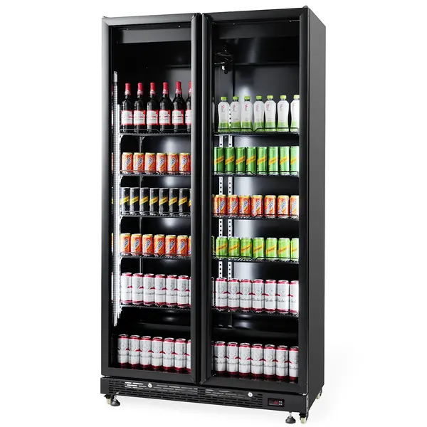 Koelkast | NAP | 850L | Zwart | +2°C/+10°C | Geforceerd | Draaideuren | 1120x610x2100(h)mm