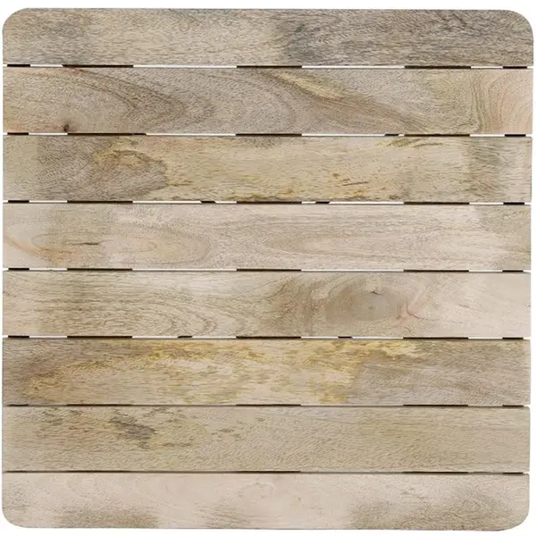 Tafel | BISTRO | Hout/Staal | Mangohout Blad | Donkergrijs Frame | Indoor | 650x650x770(h)mm