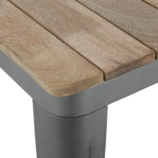 Tafel | BISTRO | Hout/Staal | Mangohout Blad | Donkergrijs Frame | Indoor | 650x650x770(h)mm
