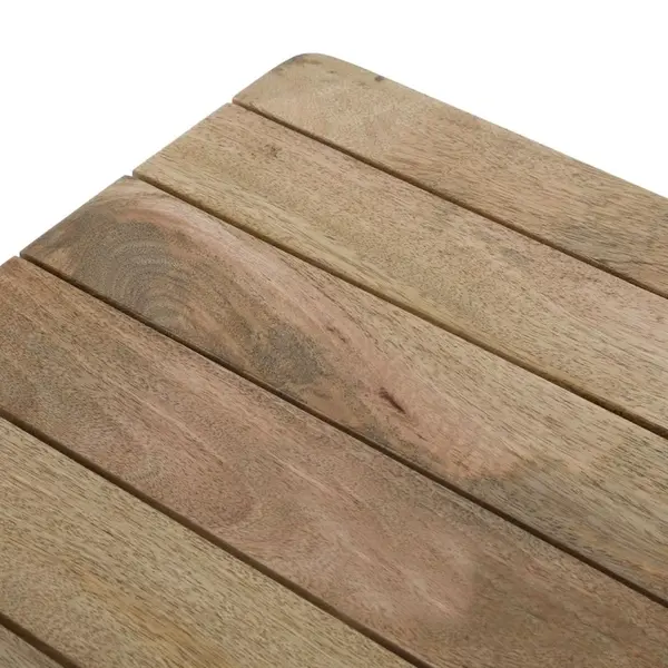 Tafel | BISTRO | Hout/Staal | Mangohout Blad | Donkergrijs Frame | Indoor | 650x650x770(h)mm