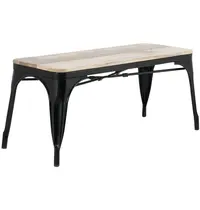 Bolero Banken | BISTRO | Hout/Staal | Hout (Mango) | Zwart Frame | Indoor | 2 Stuks | 1000x370x450(h)mm