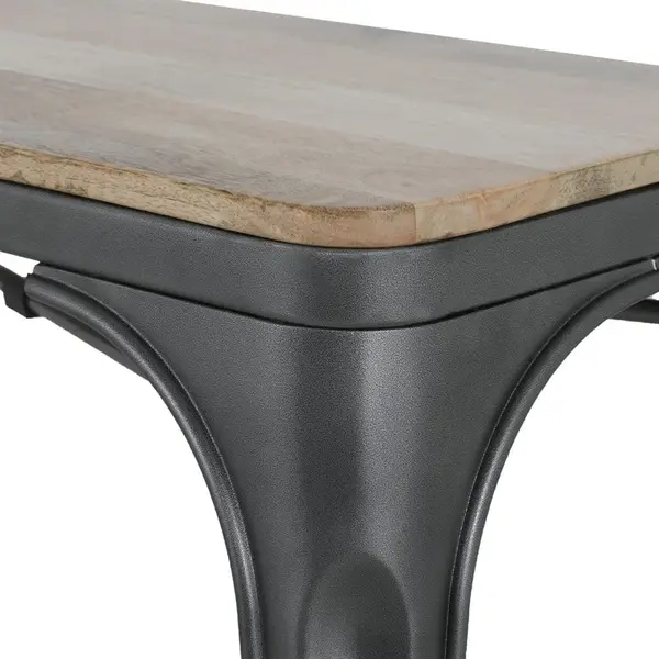 Banken | BISTRO | Hout/Staal | Hout (Mango) | Donkergrijs Frame | Indoor | 2 Stuks | 1000x370x450(h)mm