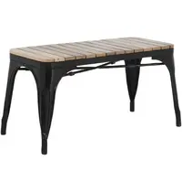 Bolero Banken | BISTRO | Hout/Staal | Hout (Mango) | Zwart Frame | Indoor | 2 Stuks | 850x370x450(h)mm