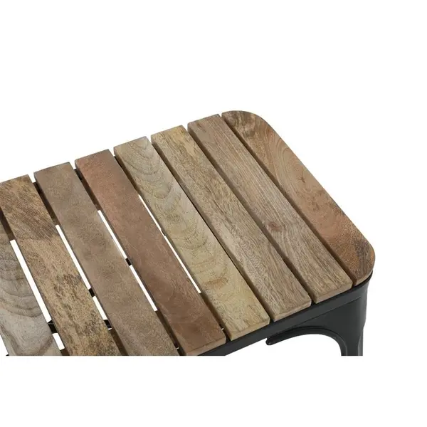 Banken | BISTRO | Hout/Staal | Hout (Mango) | Zwart Frame | Indoor | 2 Stuks | 850x370x450(h)mm