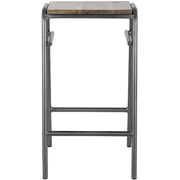 Krukken | CANTINA | Hout/Staal | Hout (Mango) | Donkergrijs Frame | Indoor | Stapelbaar | 4 Stuks | 650(h)mm