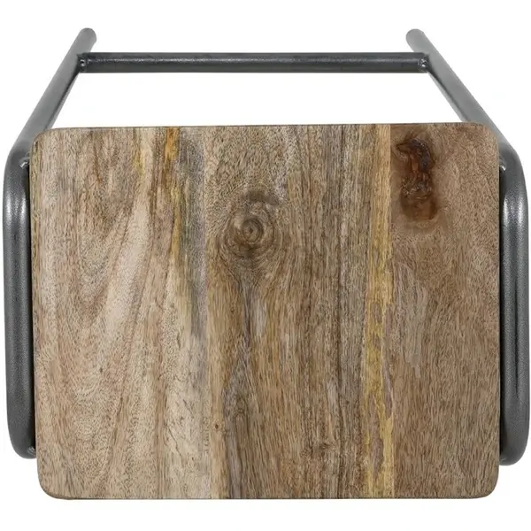 Krukken | CANTINA | Hout/Staal | Hout (Mango) | Donkergrijs Frame | Indoor | Stapelbaar | 4 Stuks | 650(h)mm