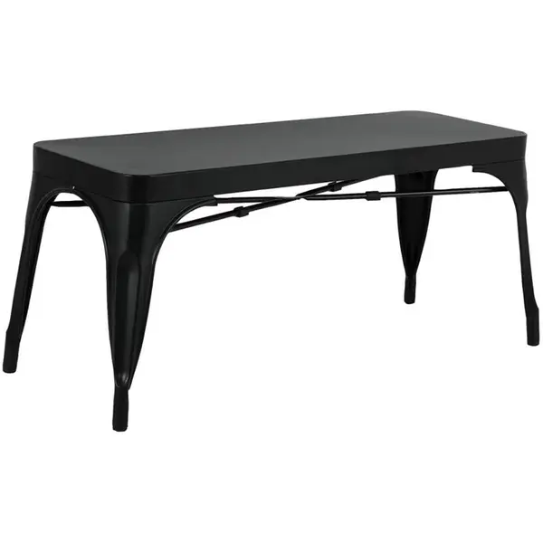 Banken | BISTRO | Staal | Zwart | In-/Outdoor | 2 Stuks | 1000x370x450(h)mm