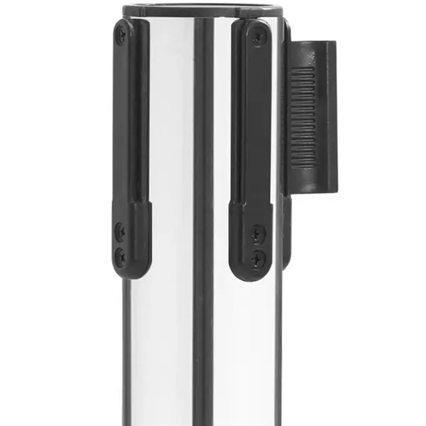 Afzetpalen | RVS | Incl. Afzetlint (Zwart) | Lintlengte 300cm | 2 Stuks | 965(h)mm