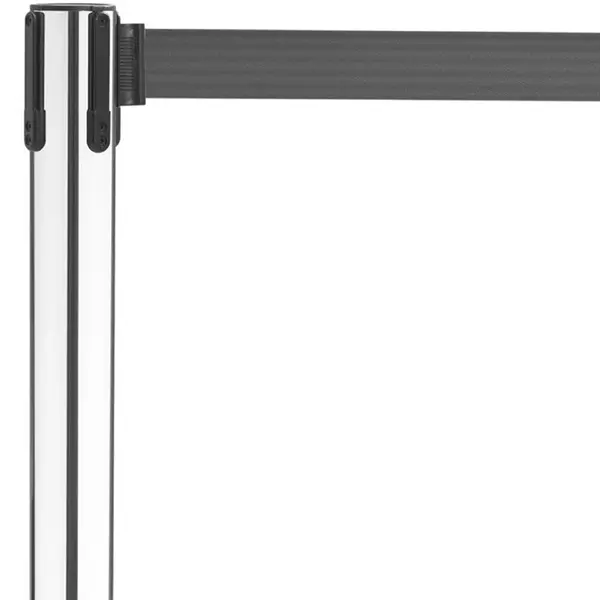 Afzetpalen | RVS | Incl. Afzetlint (Zwart) | Lintlengte 300cm | 2 Stuks | 965(h)mm