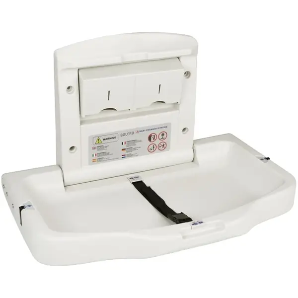 Babyverschoontafel | Wit | Opklapbaar (Horizontaal) | Wandmontage | 807x496x124(h)mm