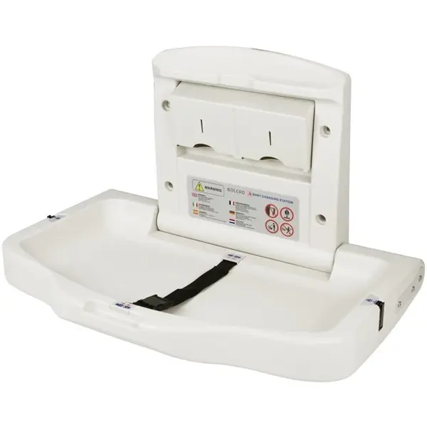 Babyverschoontafel | Wit | Opklapbaar (Horizontaal) | Wandmontage | 807x496x124(h)mm