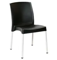 Bolero Stoelen | ELEMENTS | Kunststof | Zwart | In-/Outdoor | Stapelbaar | 4 Stuks | 484x550x825(h)mm