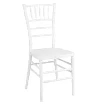 Bolero Stoelen | CHIAVARI | Kunststof | Wit | In-/Outdoor | Stapelbaar | 4 Stuks | 473x415x918(h)mm