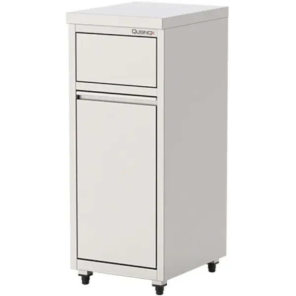 Afvalbak | RVS | 34L | Tuimeldeksel | 400x500x1000(h)mm