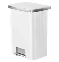 EKO Pedaalemmer | HANA | Kunststof/RVS | Wit | 70L | Klapdeksel | 450x375x648(h)mm 