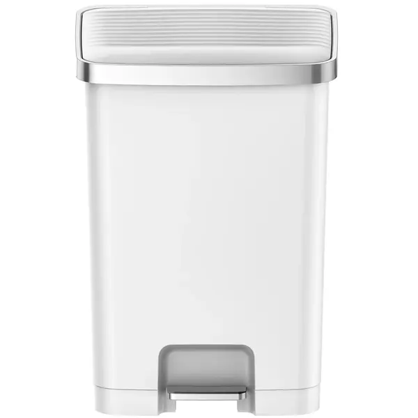 Pedaalemmer | HANA | Kunststof/RVS | Wit | 70L | Klapdeksel | 450x375x648(h)mm