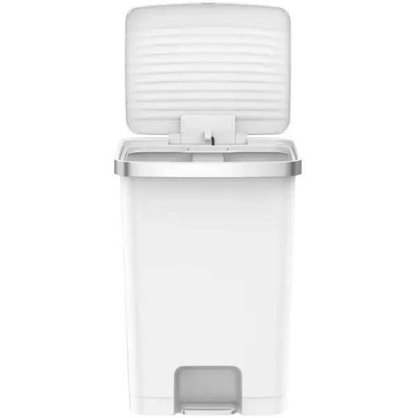 Pedaalemmer | HANA | Kunststof/RVS | Wit | 70L | Klapdeksel | 450x375x648(h)mm
