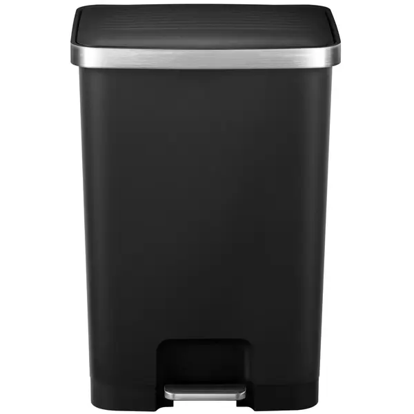 Pedaalemmer | HANA | Kunststof/RVS | Zwart | 70L | Klapdeksel | 450x375x648(h)mm