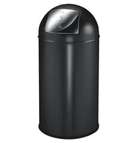 EKO Afvalbak | Zwart | 40L | Duwdeksel | Ø350x740(h)mm