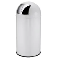 EKO Afvalbak | Wit | 40L | Duwdeksel | Ø350x740(h)mm