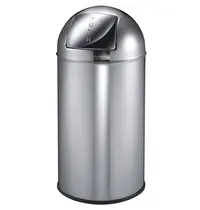 EKO Afvalbak | RVS | 40L | Duwdeksel | Ø350x740(h)mm