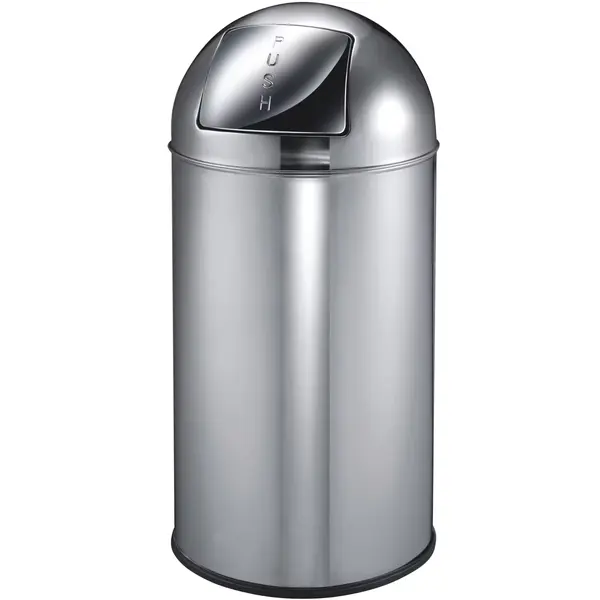 Afvalbak | RVS | 40L | Duwdeksel | Ø350x740(h)mm