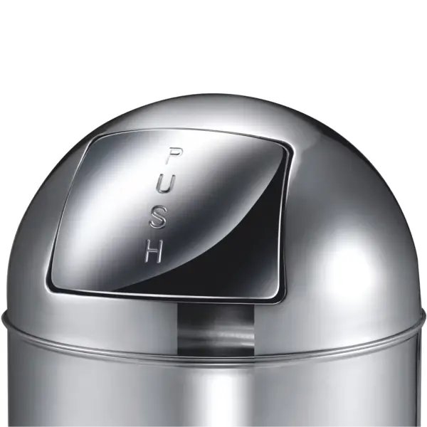 Afvalbak | RVS | 40L | Duwdeksel | Ø350x740(h)mm