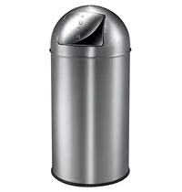 EKO Afvalbak | RVS | 40L | Duwdeksel | Ø350x740(h)mm