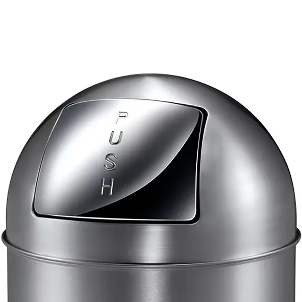 Afvalbak | RVS | 40L | Duwdeksel | Ø350x740(h)mm