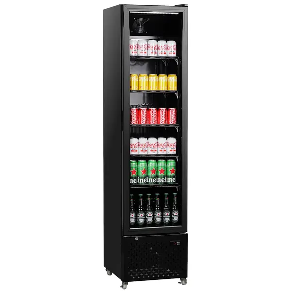 Vrieskast | NAP | 208L | Zwart | -18°C/-22°C | Statisch | Wielen (Geremd) | 490x560x1915(h)mm