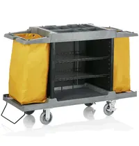 ESSENTIALS Huishoudwagen | Kunststof | 3 Niveaus | Incl. Waszakken | Wielen (Geremd) | 1500x540x1000(h)mm 