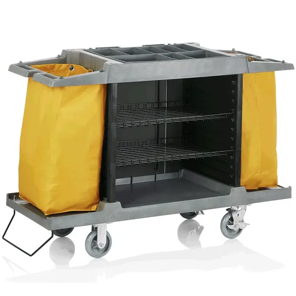 Huishoudwagen | Kunststof | 3 Niveaus | Incl. Waszakken | Wielen (Geremd) | 1500x540x1000(h)mm