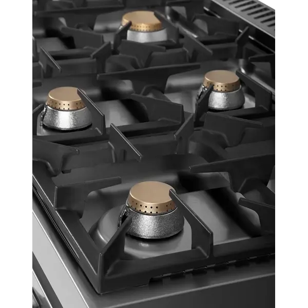 Fornuis | 700 SERIE | Gas | 6 Branders (4x 6.5kW, 2x 9kW) | Waakvlam | 3 Neutrale Vakken | 1200x700x800/900(h)mm