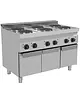 UNNI-COOKING Fornuis | 700 SERIE | Elektrisch | 6 Kookpunten (Ø220) | 15.6kW (400V) | 3 Neutrale Vakken | 1200x700x850(h)mm 