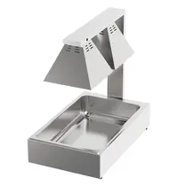 CombiSteel Warmhoudbrug | RVS | 1/1 GN | 2x 250W | Incl. Lampen | 343x559x569(h)mm